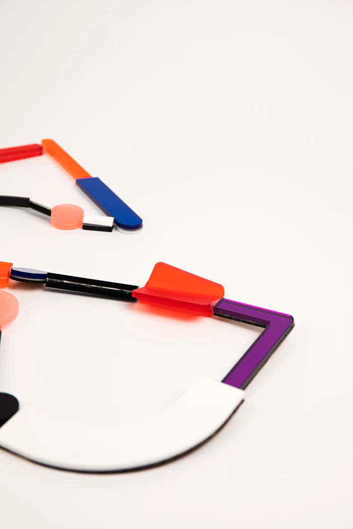 Fiction Necklace: Black/Red/Magenta