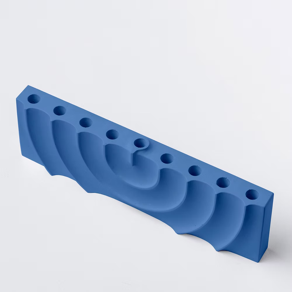 Blue Ripple Menorah - Small Logifaces