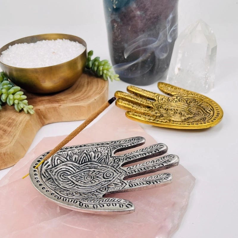 Crystal Hand Incense Holder