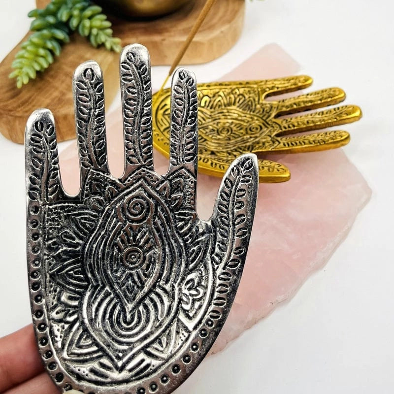 Crystal Hand Incense Holder