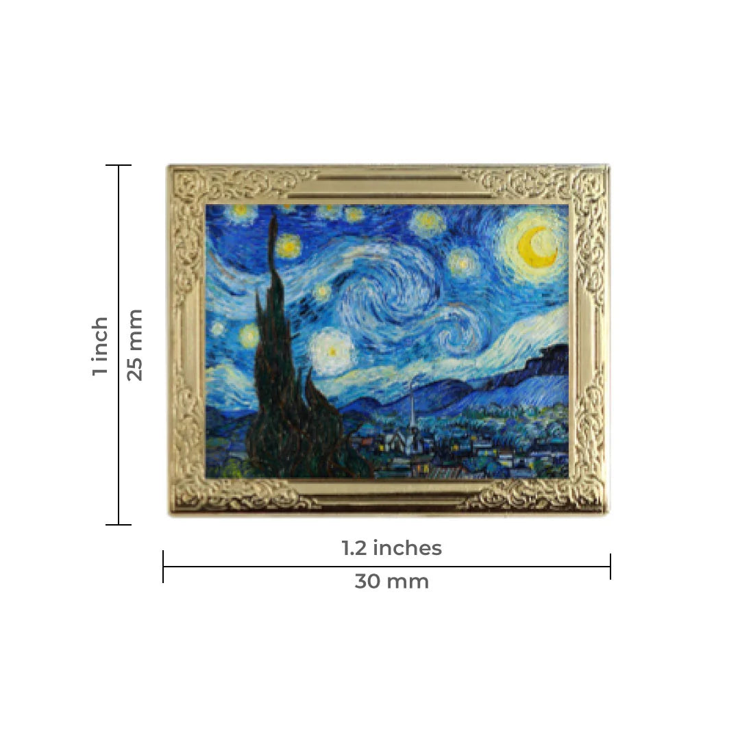 Art Frame Pin - Starry Night By Vincent van Gogh