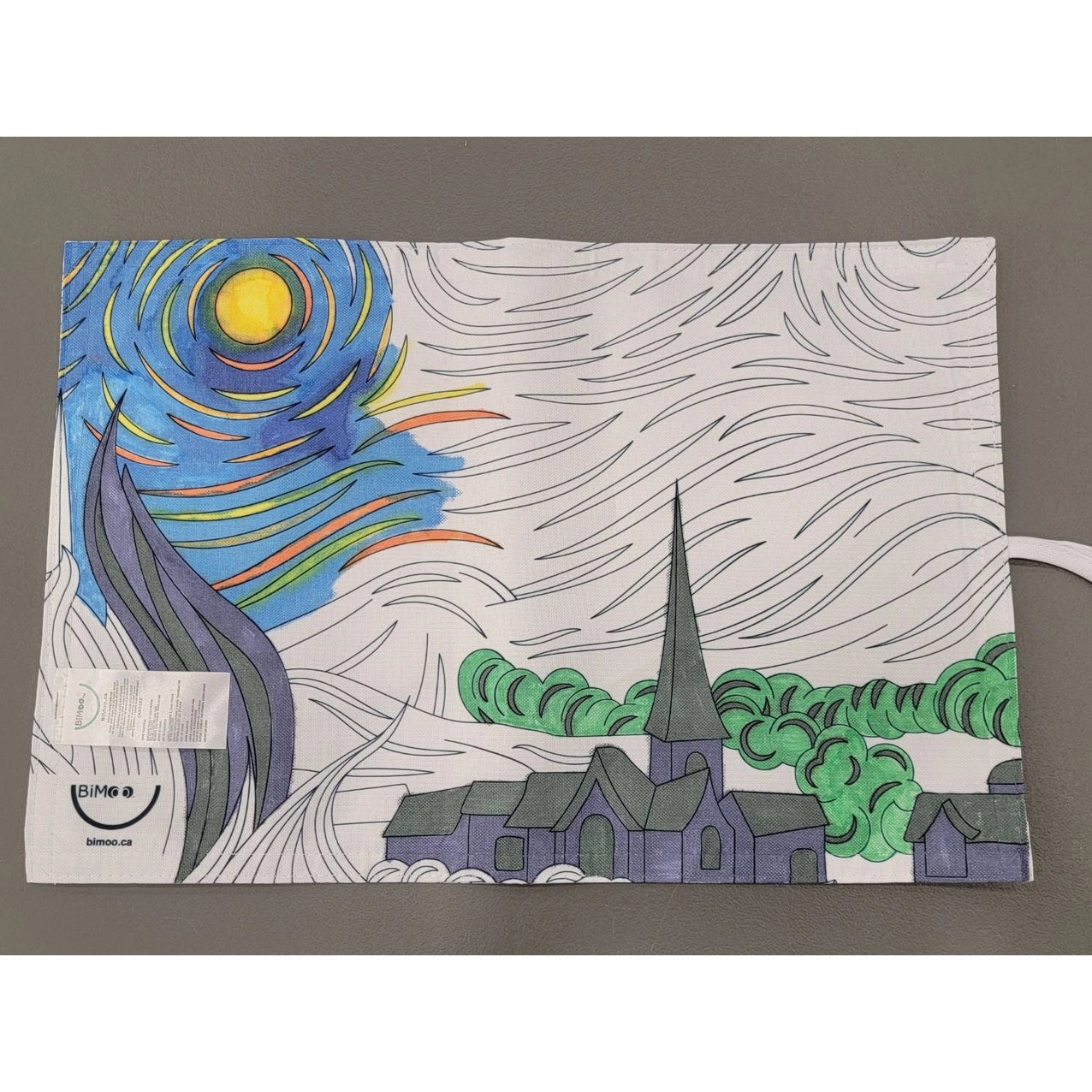 BiMoo Coloring Cloth Placemat - The Starry Night/The Scream