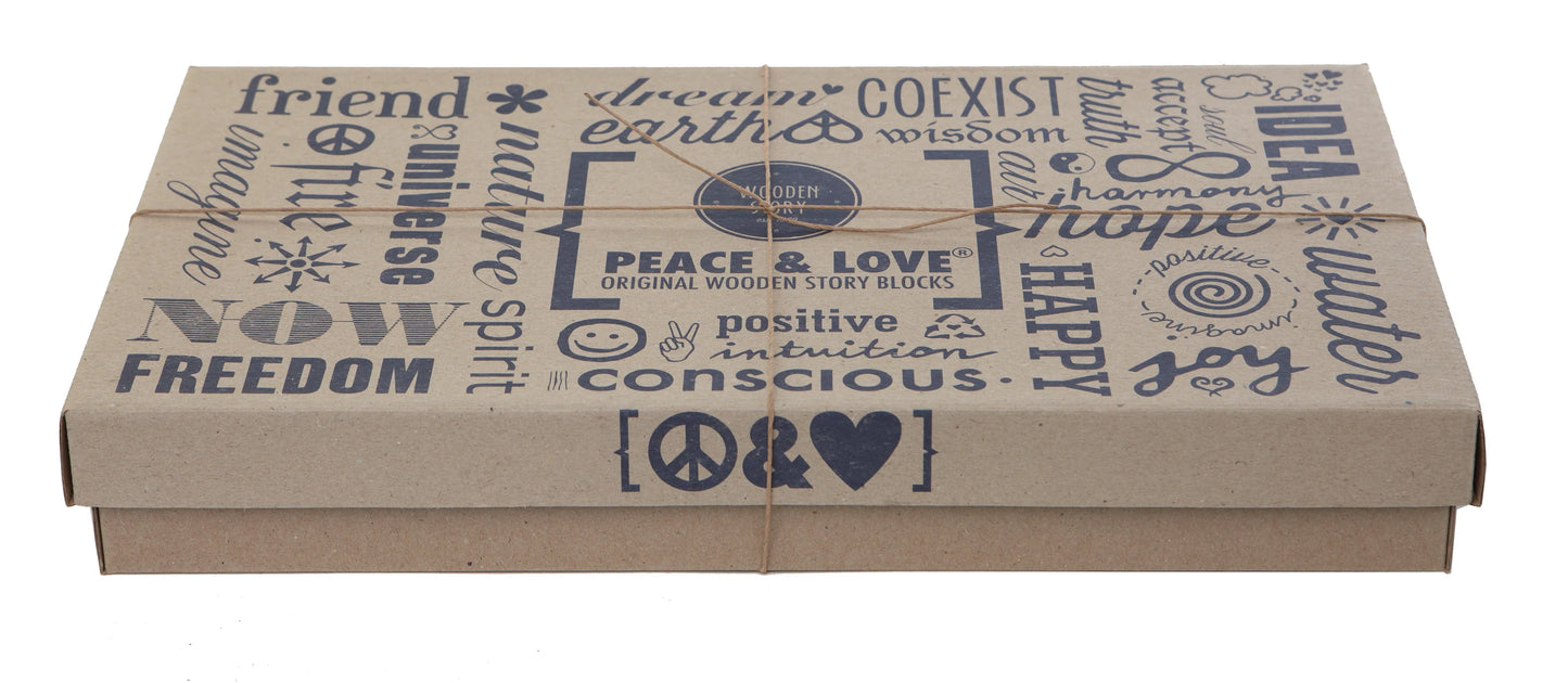 Peace & Love Wooden Blocks