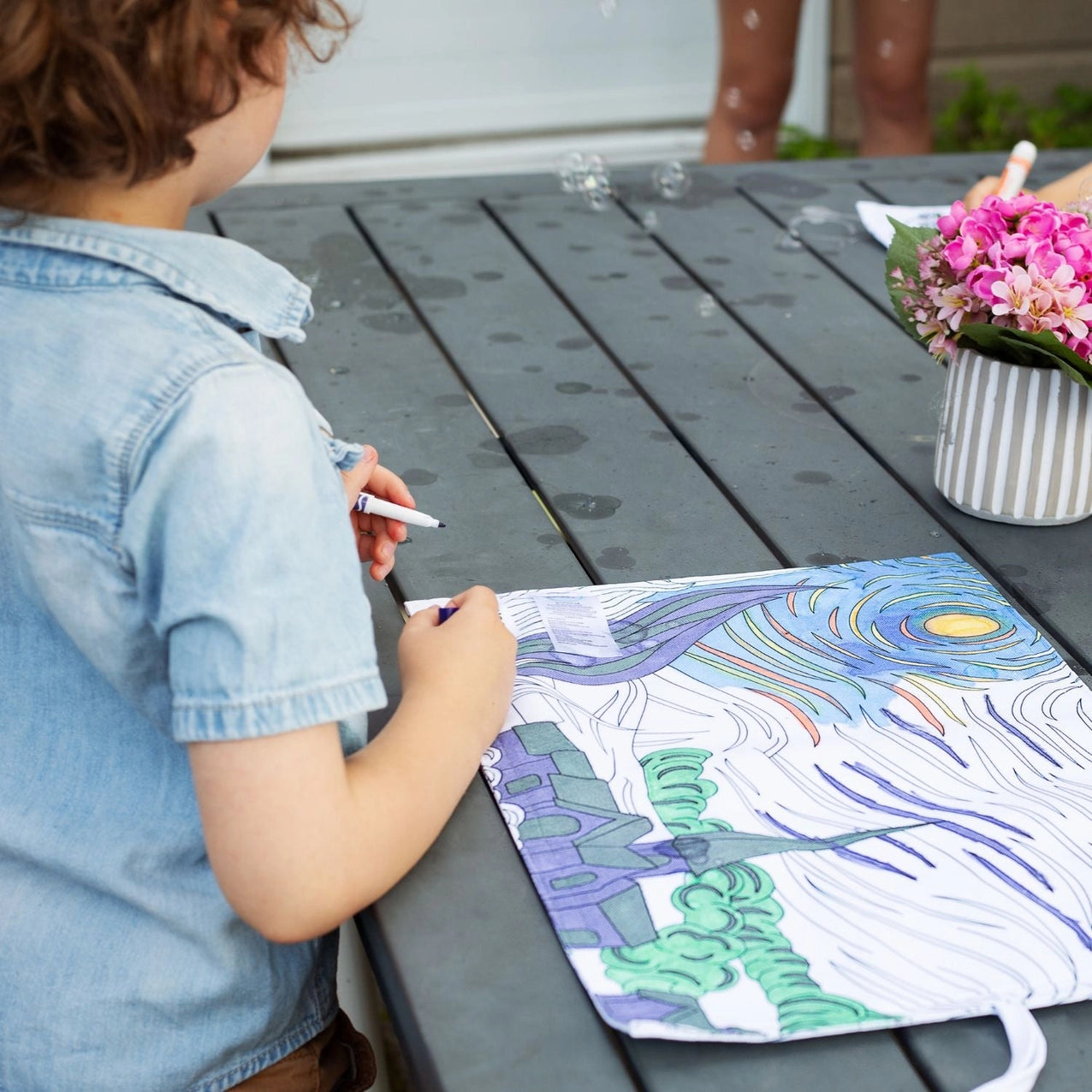 BiMoo Coloring Cloth Placemat - The Starry Night/The Scream