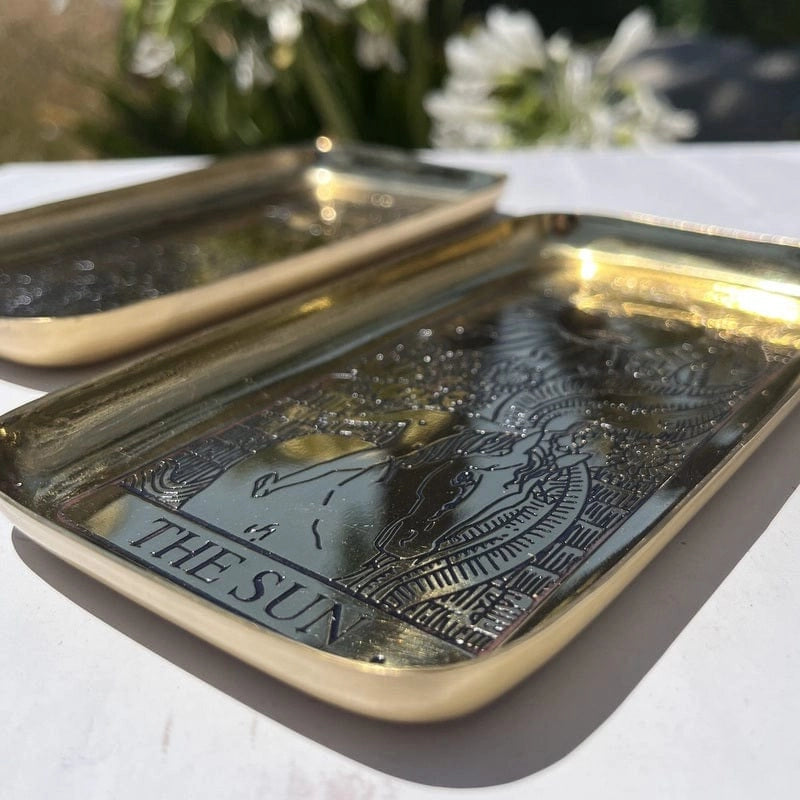 The Sun Crystal Tarot Tray