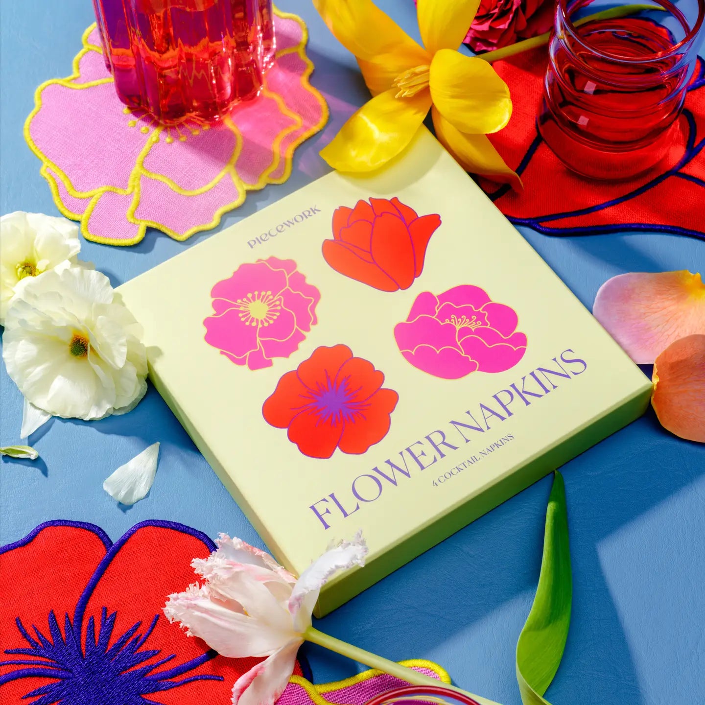 Flower Cocktail Napkins