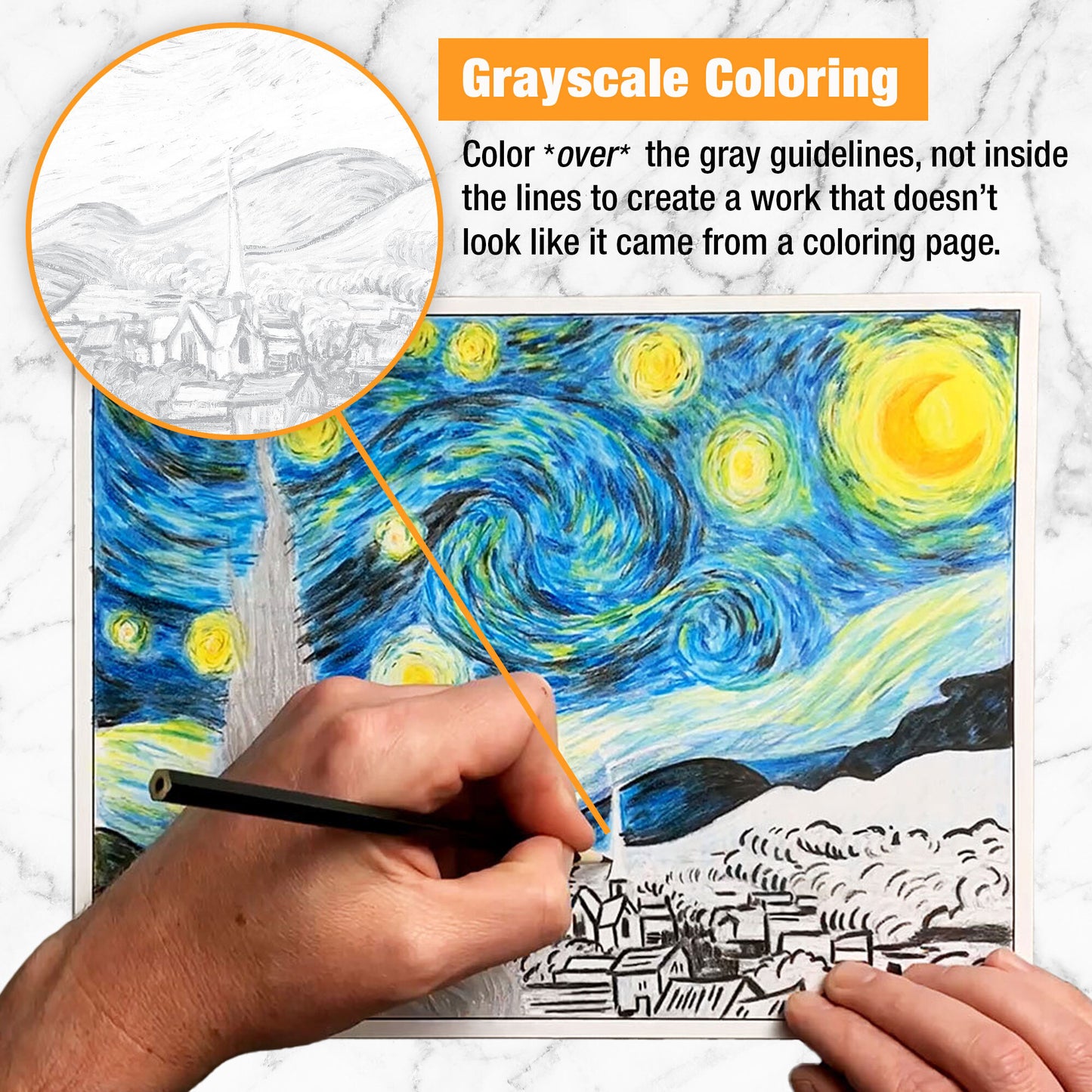 Van Gogh Color Colored Pencil Set & Coloring Pages