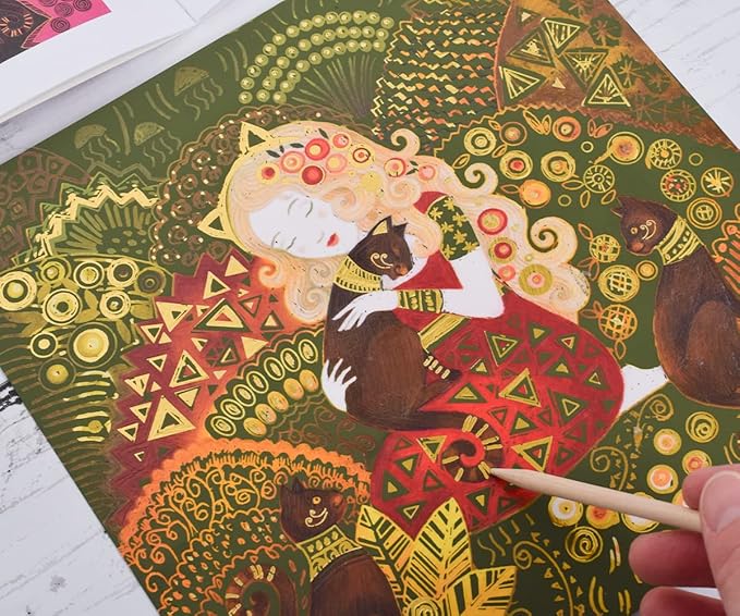 Inspired by Golden Muses Scratch Collage Art Kit