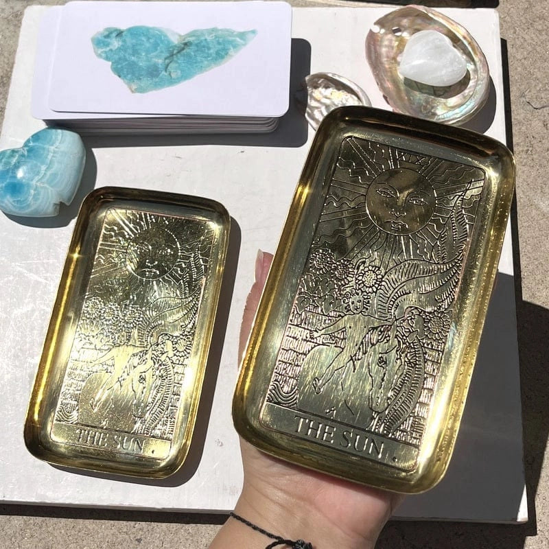 The Sun Crystal Tarot Tray