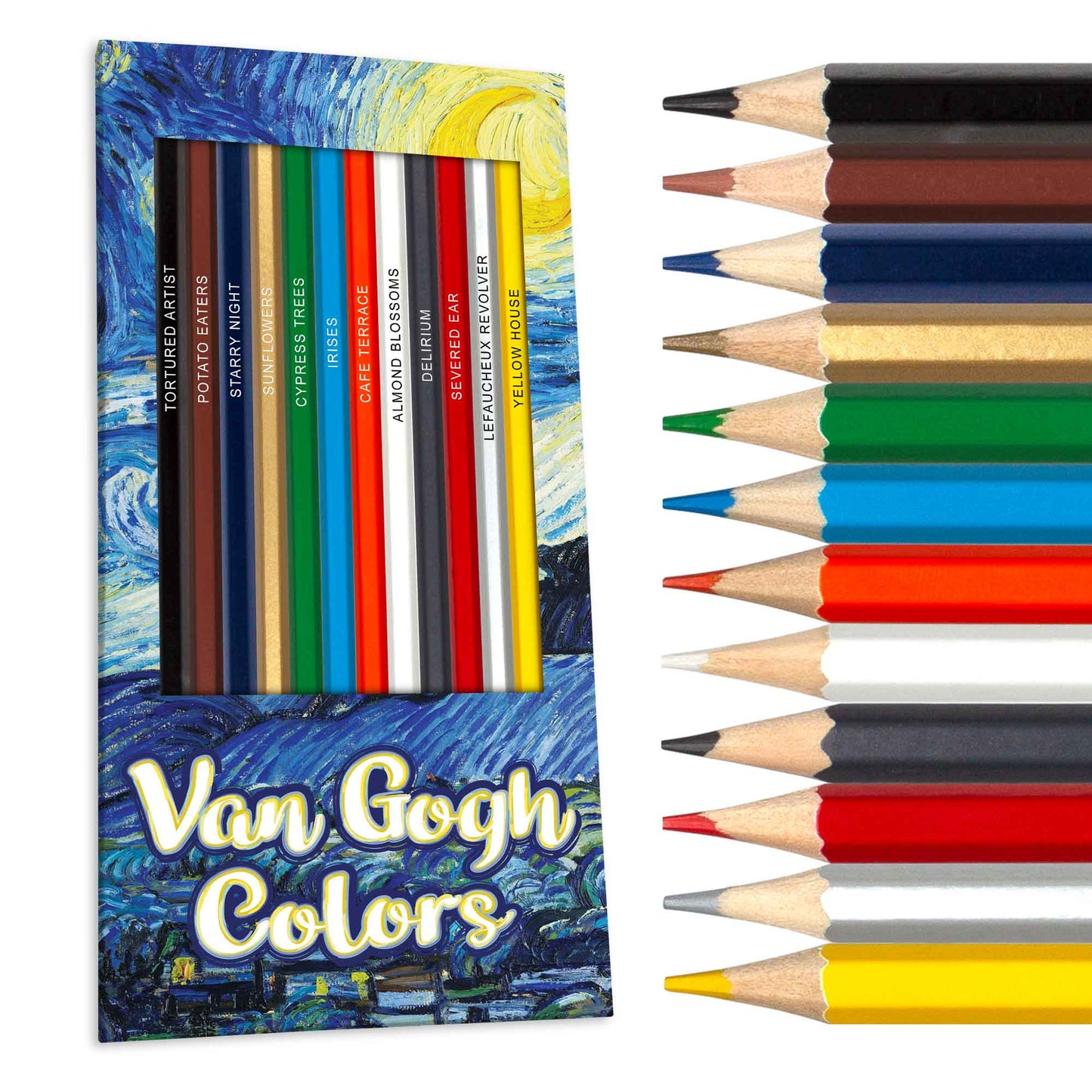 Van Gogh Color Colored Pencil Set & Coloring Pages