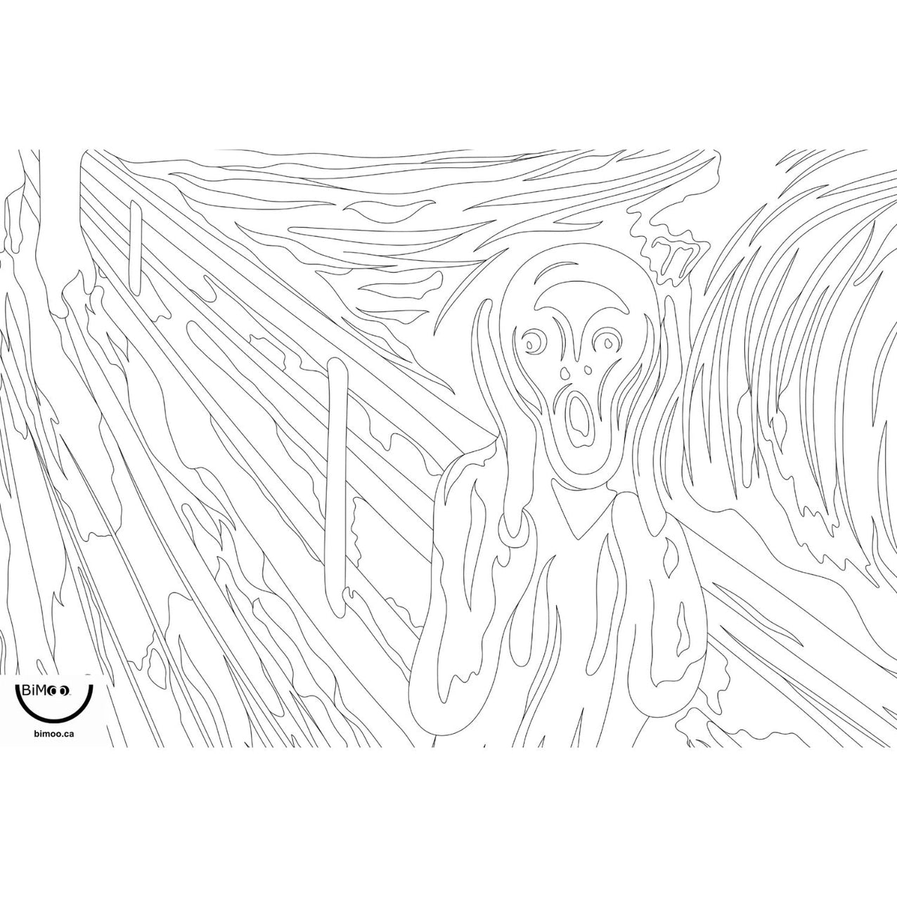 BiMoo Coloring Cloth Placemat - The Starry Night/The Scream