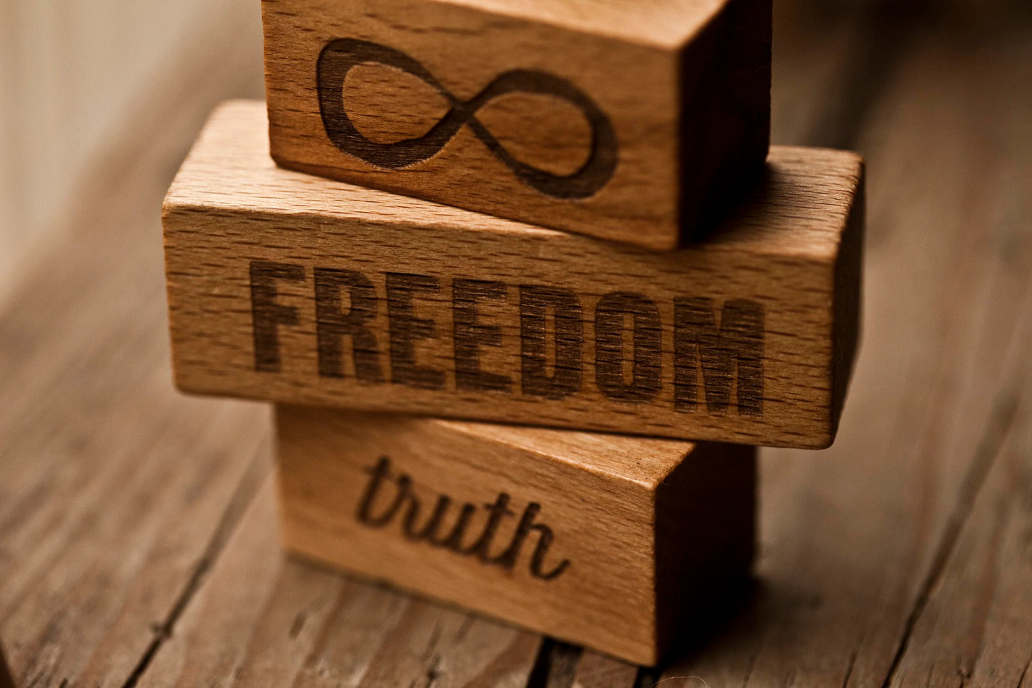 Peace & Love Wooden Blocks
