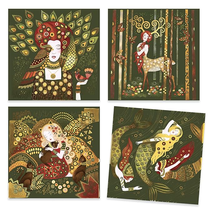 Inspired by Golden Muses Scratch Collage Art Kit