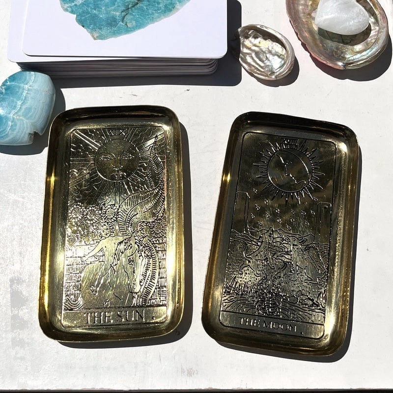 The Sun Crystal Tarot Tray