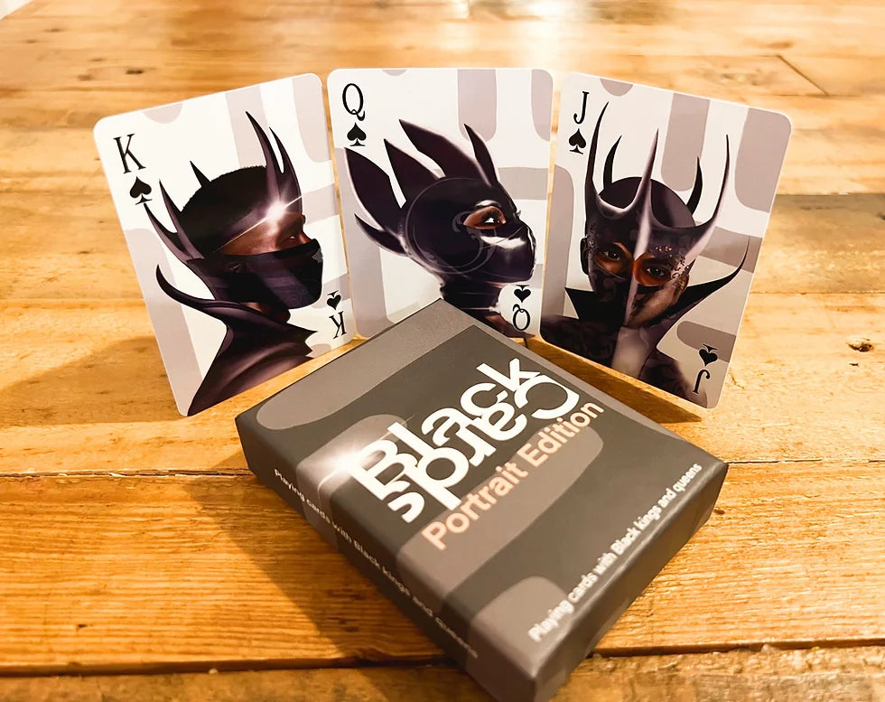 Black Cards Playing Cards: Portrait Edition