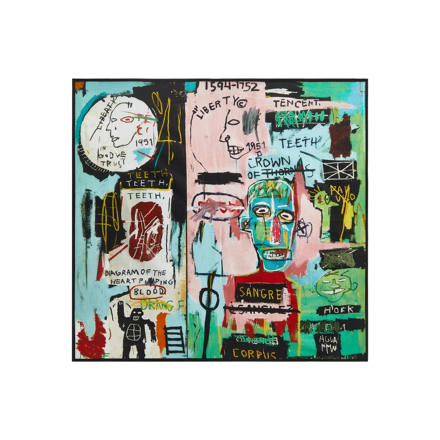 Jean-Michel Basquiat “In Italian” Bandana