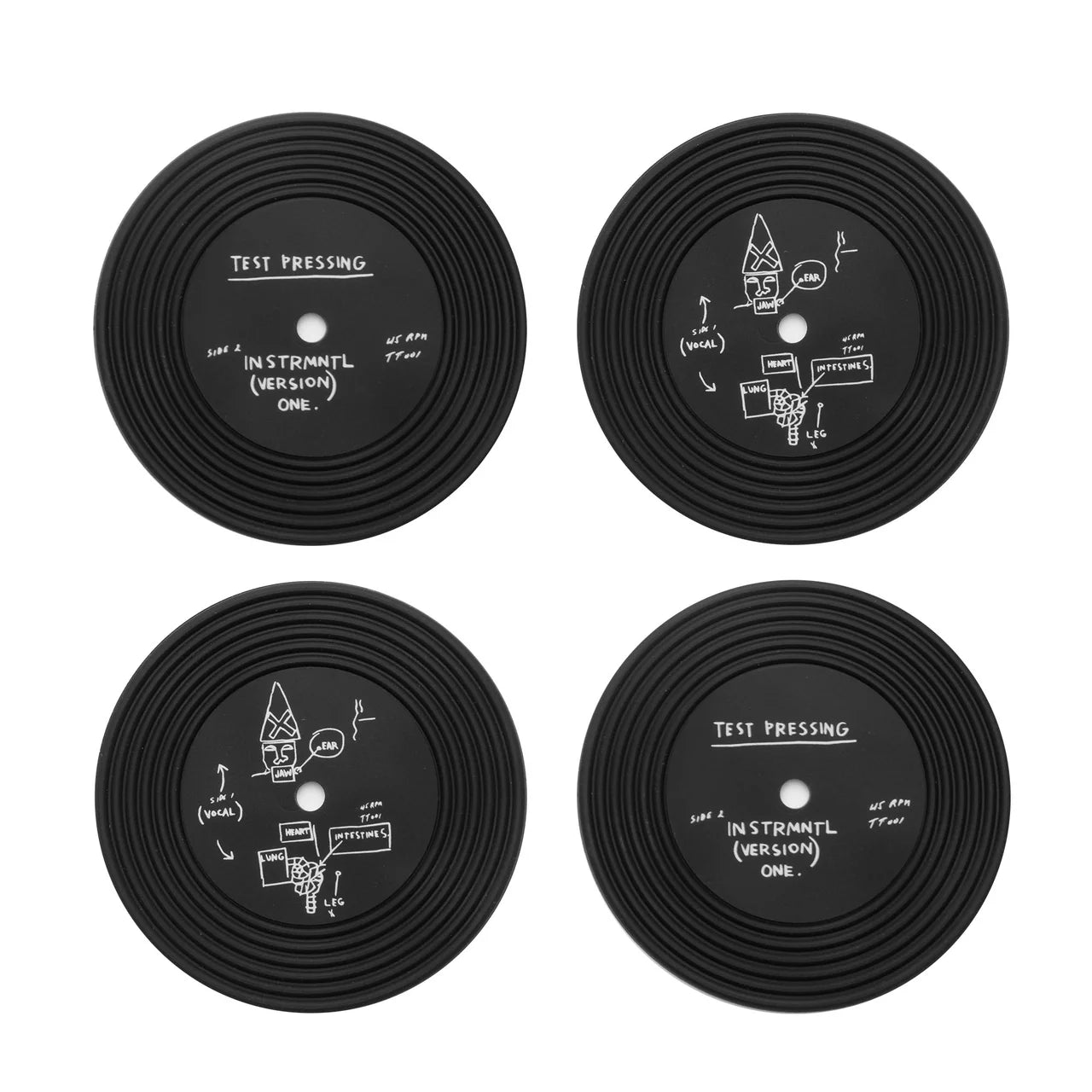 Jean-Michel Basquiat-Beat Bop Coasters - Set of 4