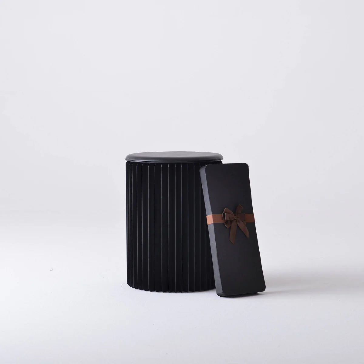 Black Concertina Paper Stool