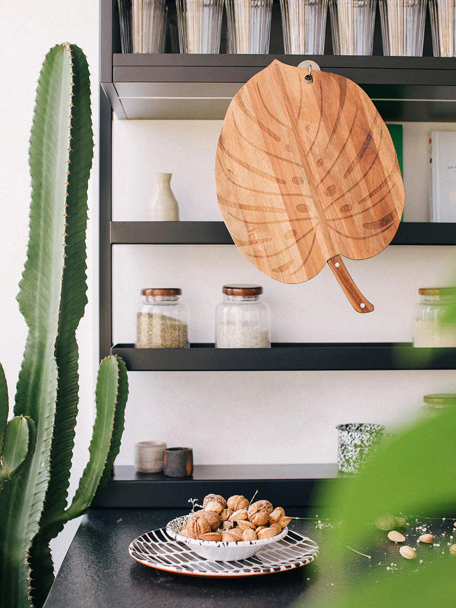 Secret Serving Board Monstera Leaf