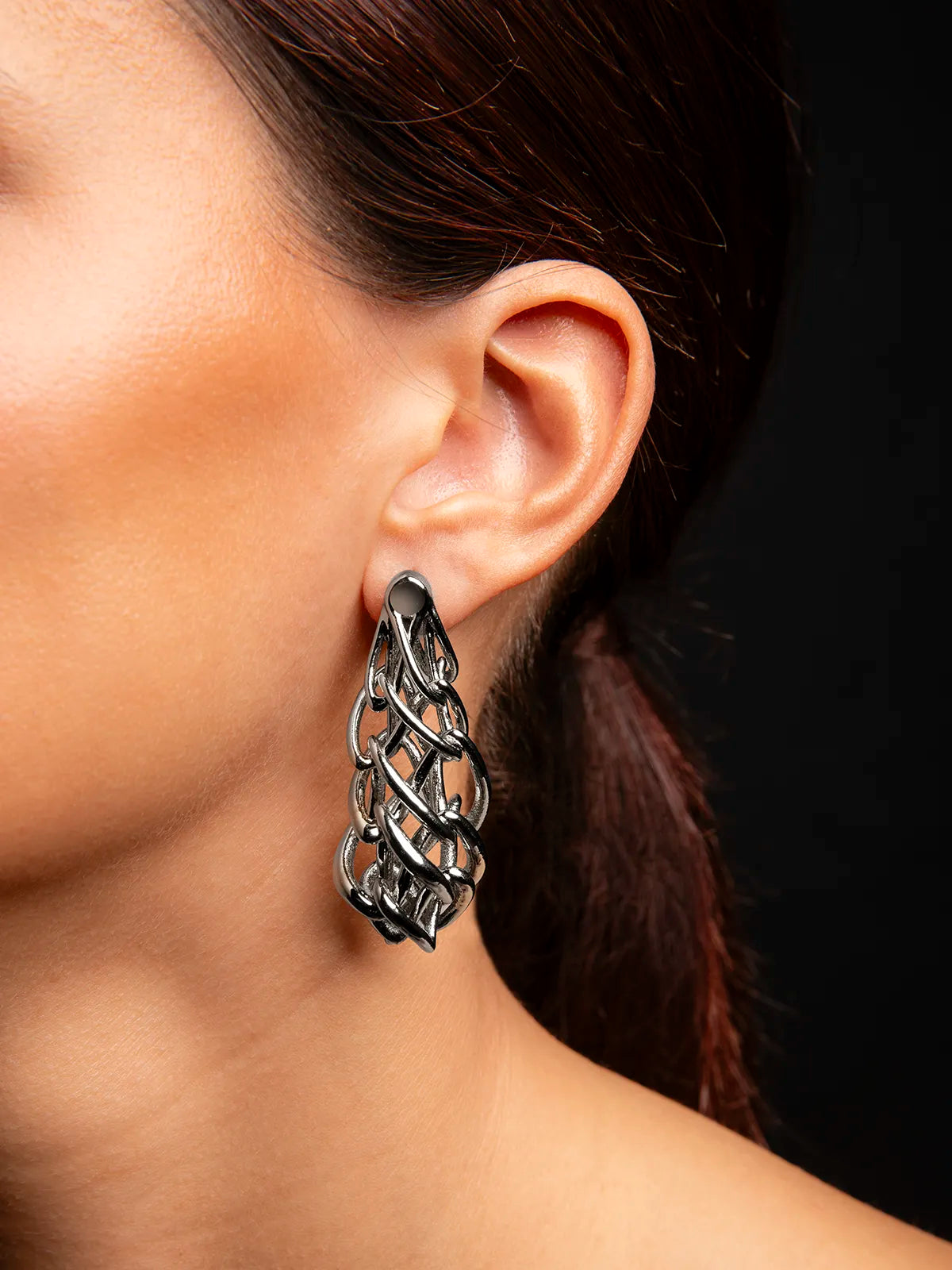Gunmetal Endos Earrings 1