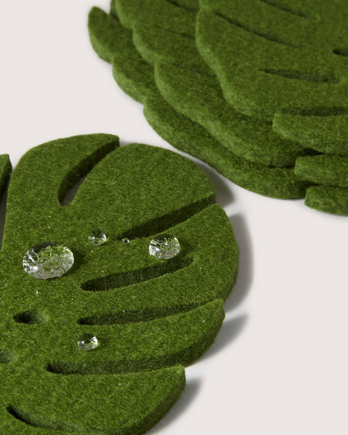 Monstera Leaf Coaster Loden Green - Set of 4