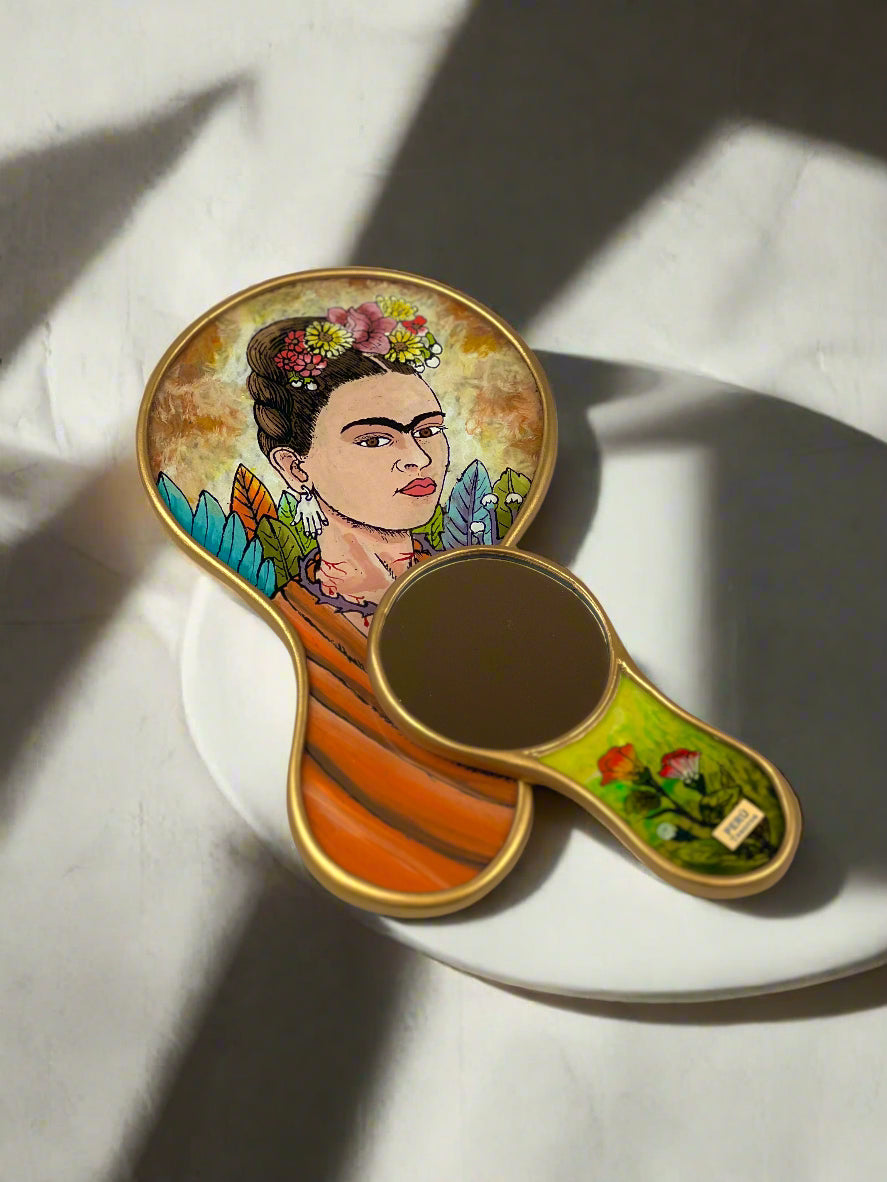 Hand-Painted Frida Kahlo Hand Mirrors