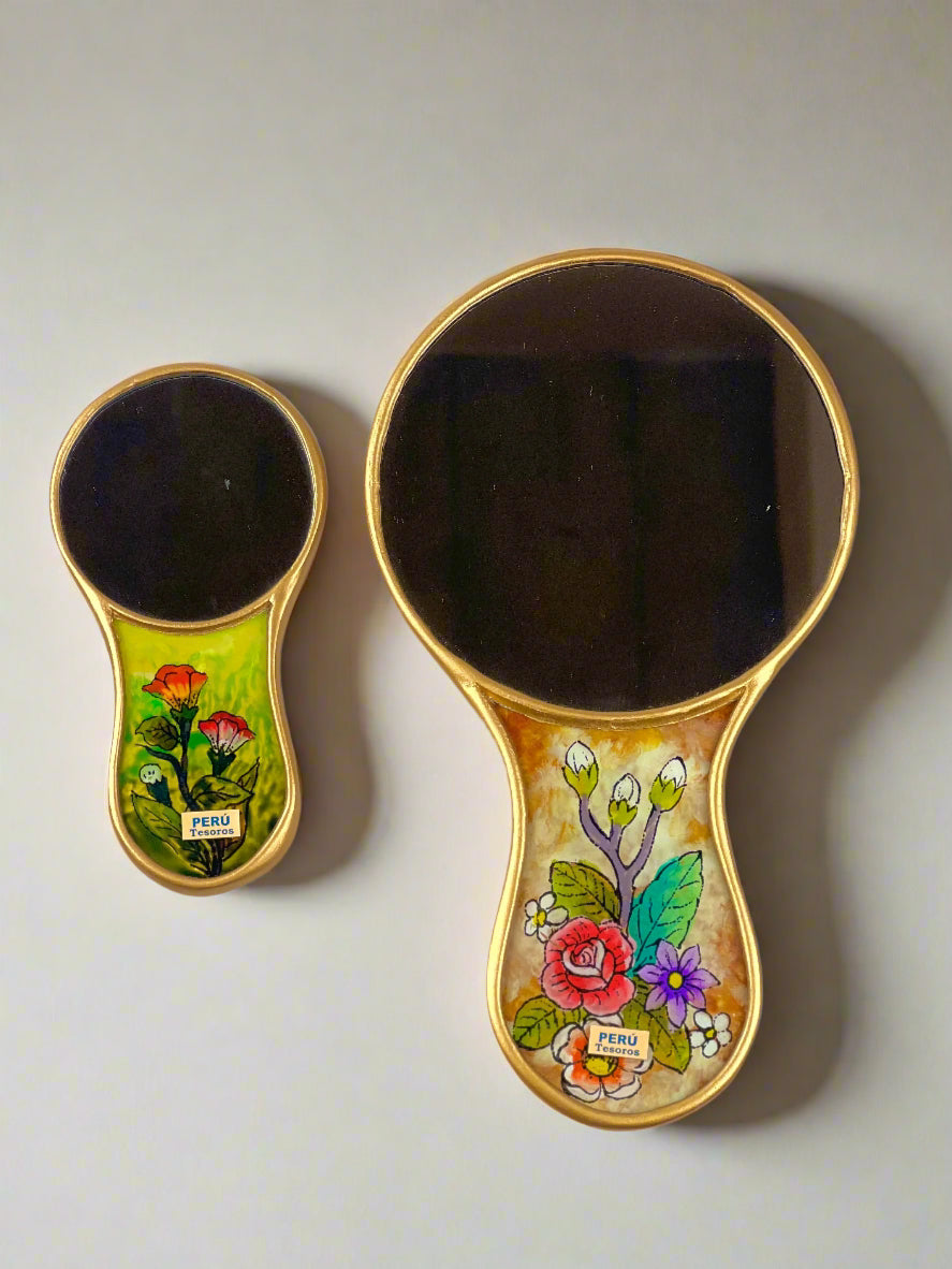 Hand-Painted Frida Kahlo Hand Mirrors
