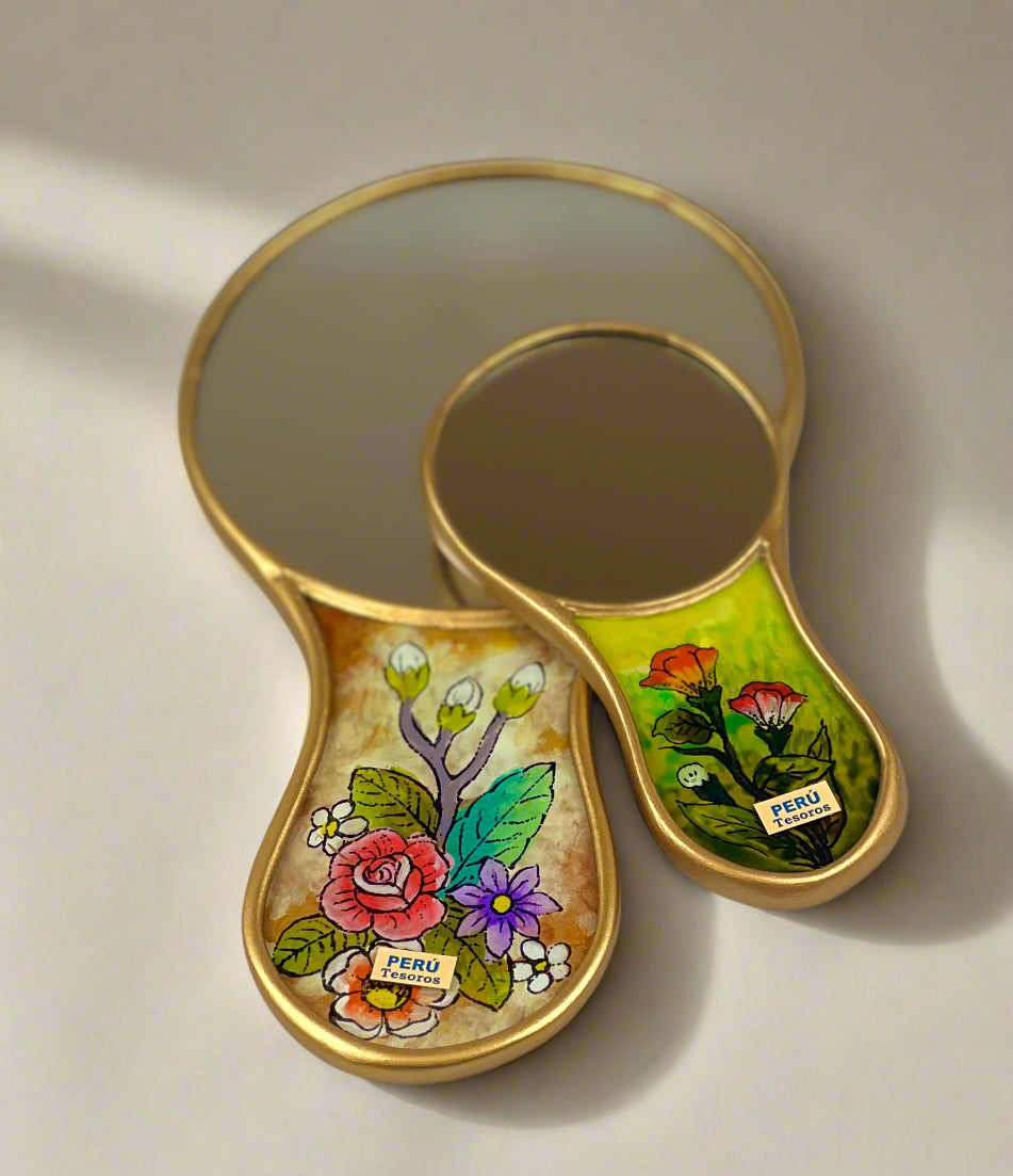 Hand-Painted Frida Kahlo Hand Mirrors