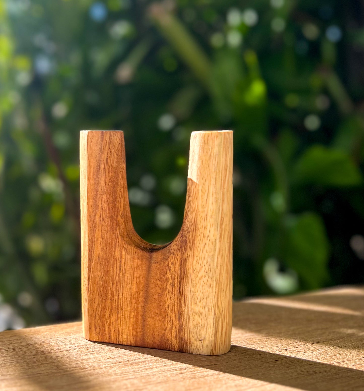 Hand Carved Wooden Vases