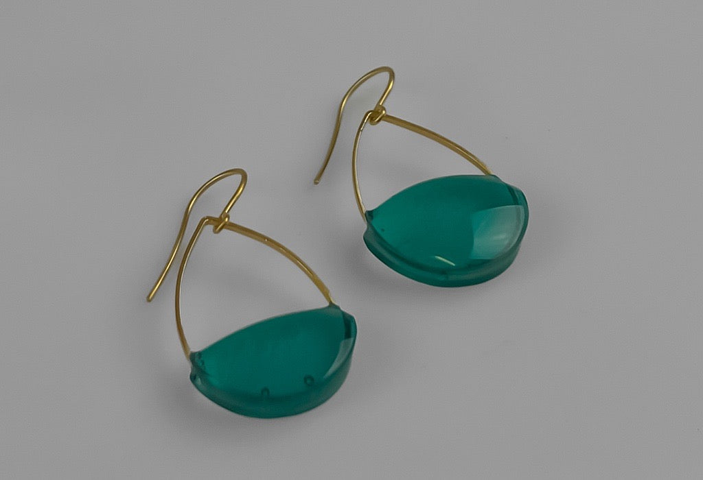 Rain Glass Drop Earrings