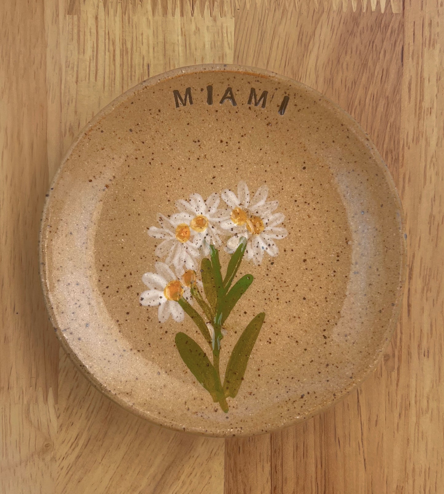 Miami Pressed Flower Handmade Trinket Dish