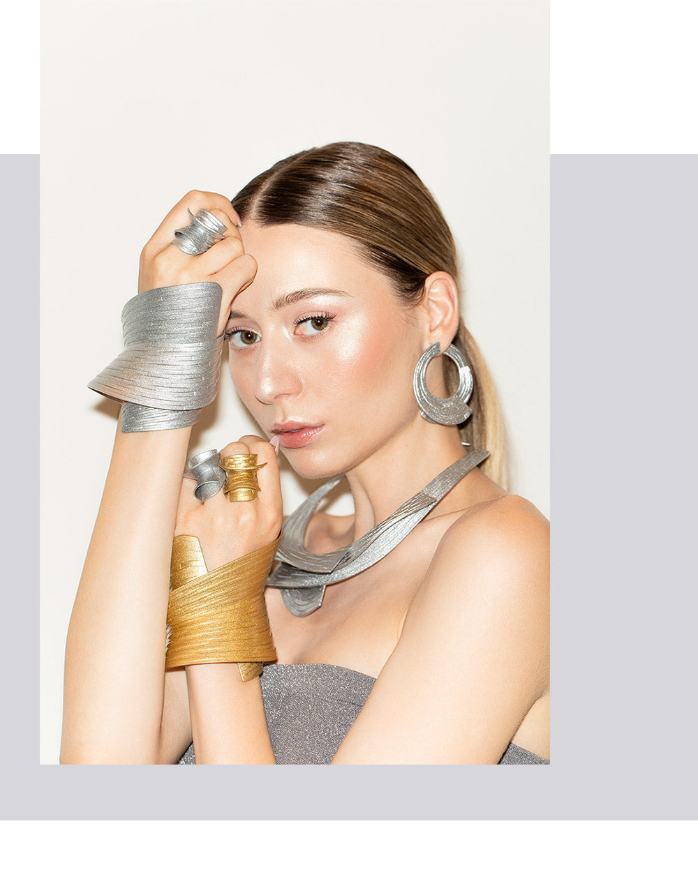 Lamina Bracelet - White Gold