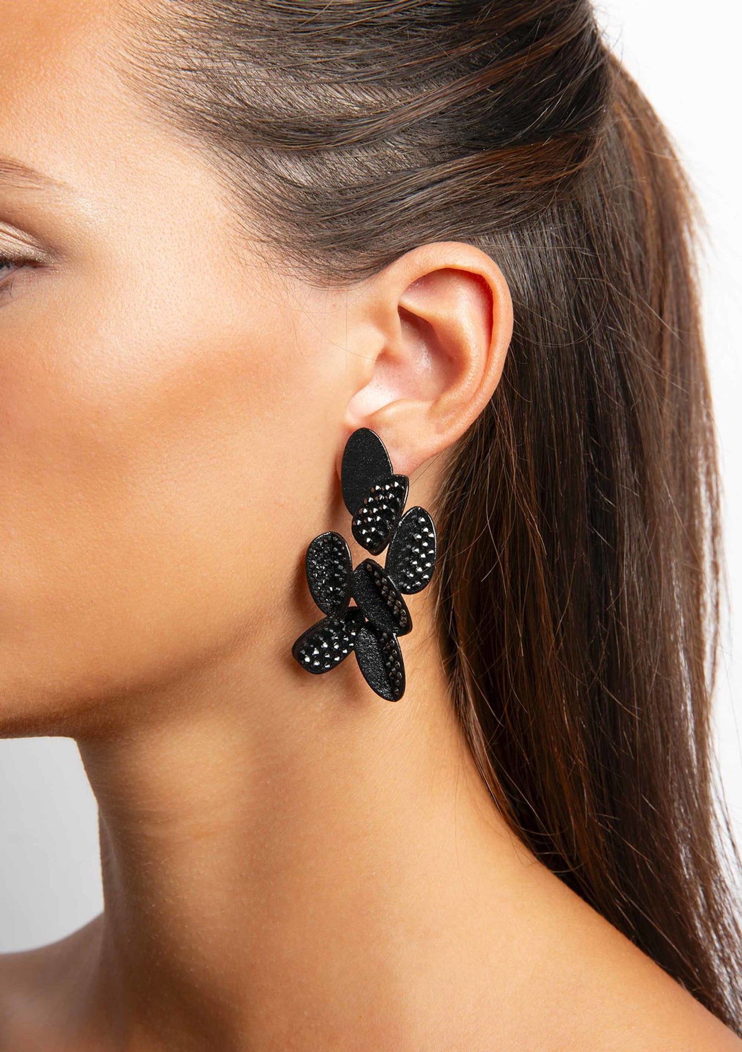 Crystal Leaves Earrings
