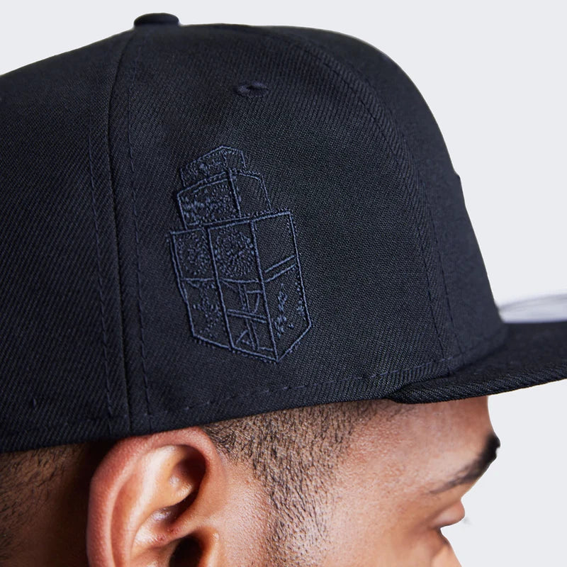 Black Arc Snapback Hat