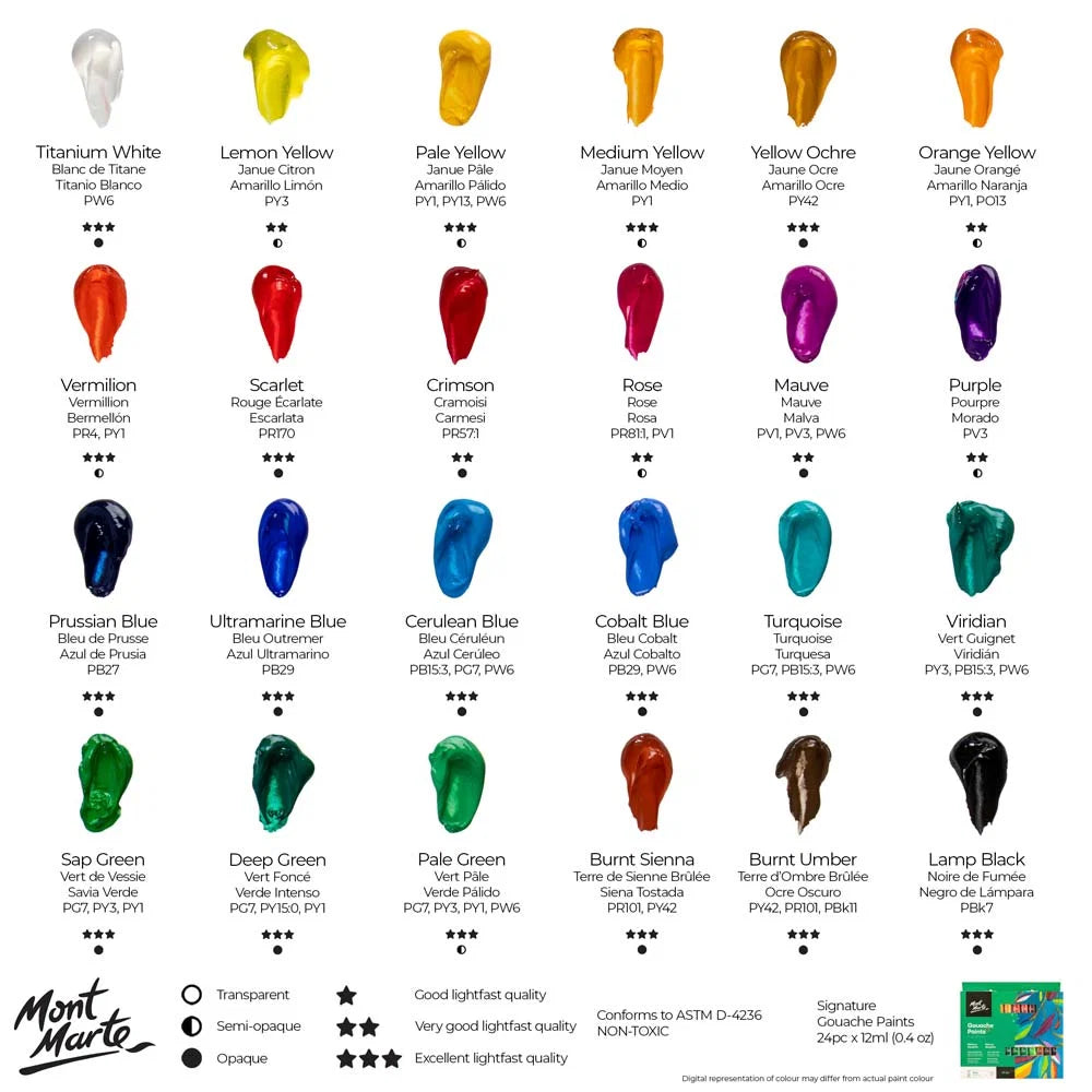 Gouache Paints 24pc Signature Set - 12ml
