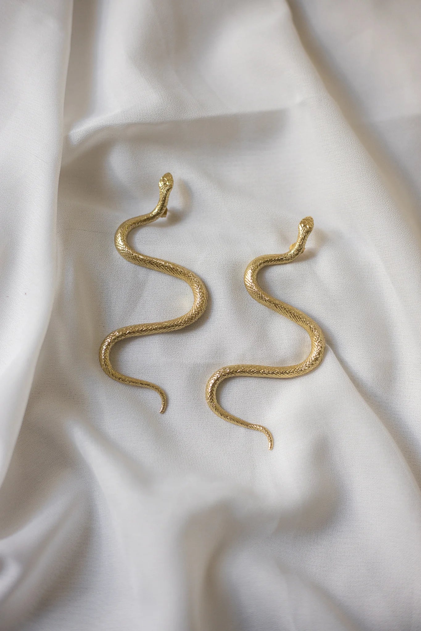 Gold Duality Serpent Earrings