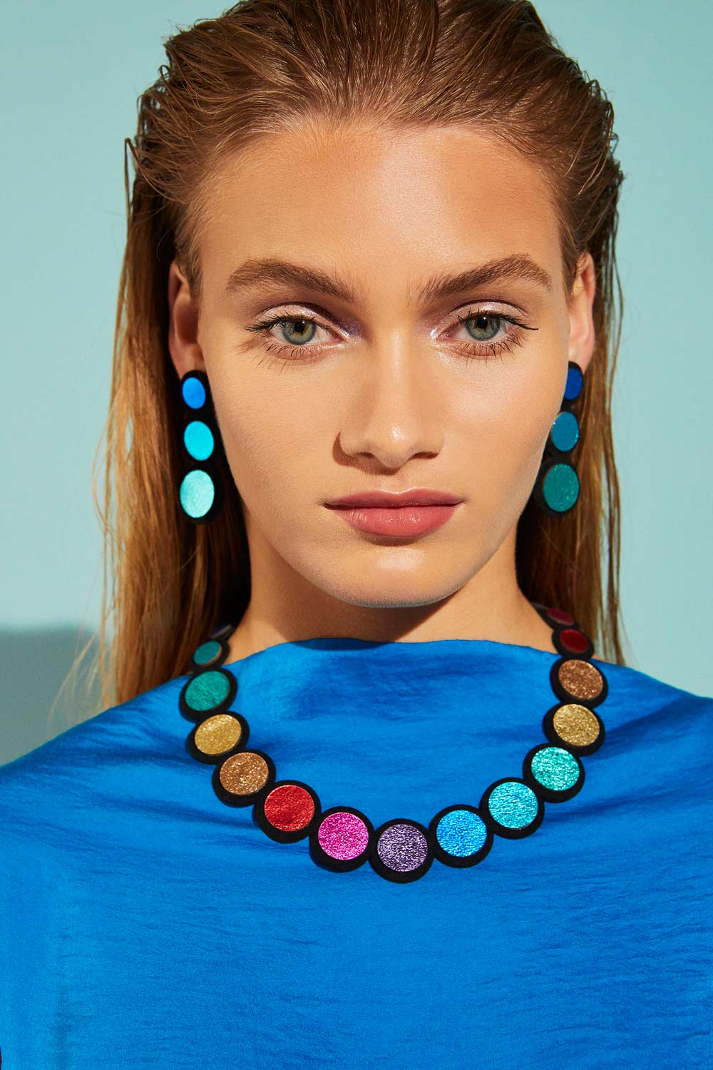 Cool Color Round Rainbow Earrings