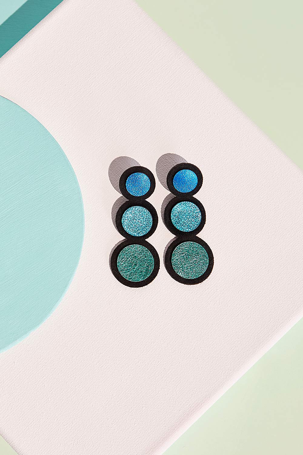 Cool Color Round Rainbow Earrings