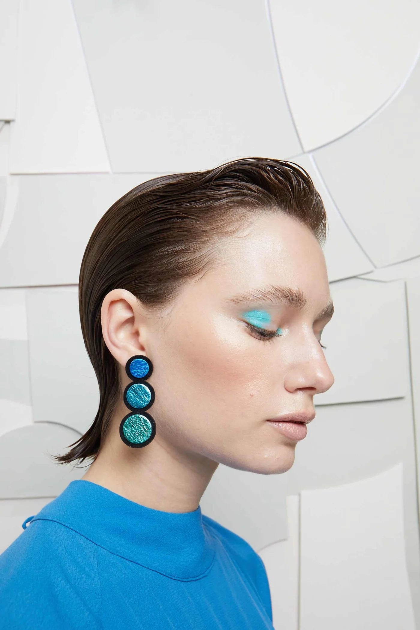 Cool Color Round Rainbow Earrings