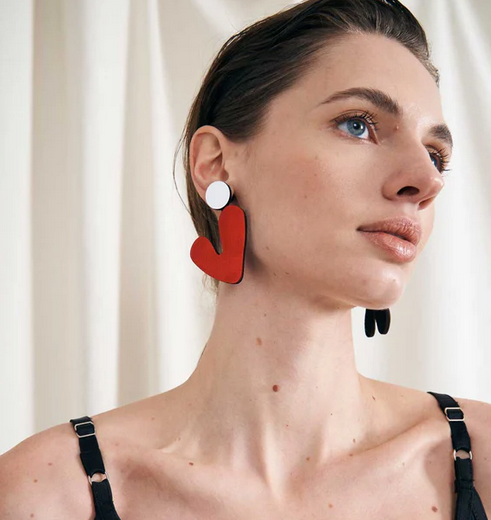 Audrey Asymmetric V Earrings