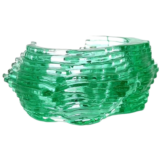 Large Jade Wave Blend Cuff