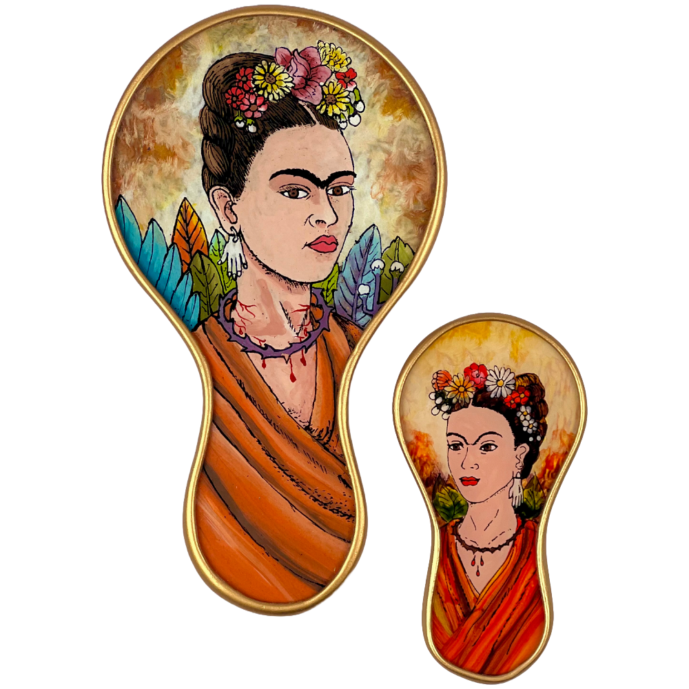 Hand-Painted Frida Kahlo Hand Mirrors