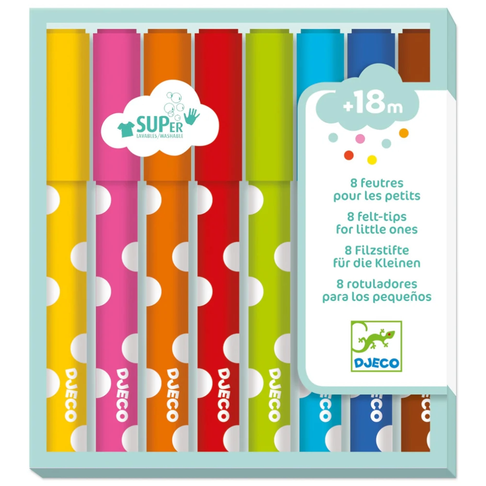 8 Felt Tip Markers for Little Hands