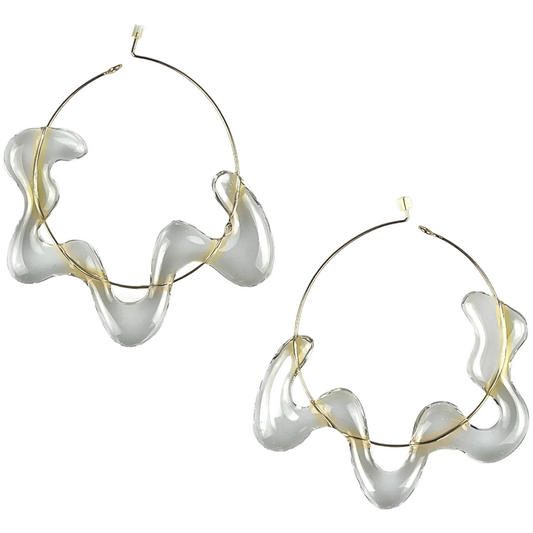 Sassy Halfsies Squiggle Hoops