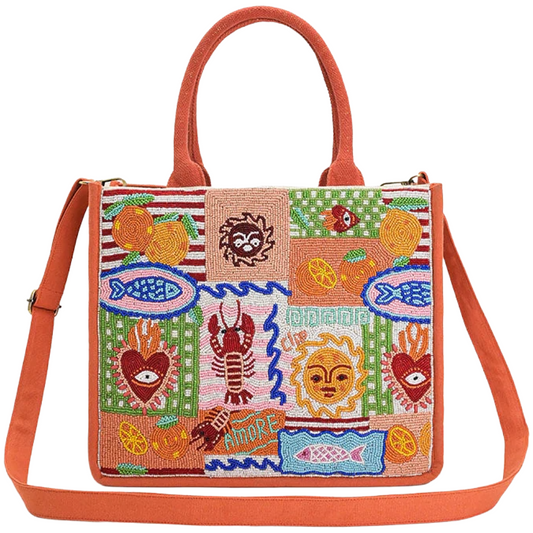 Sun & Sea Beaded Tote
