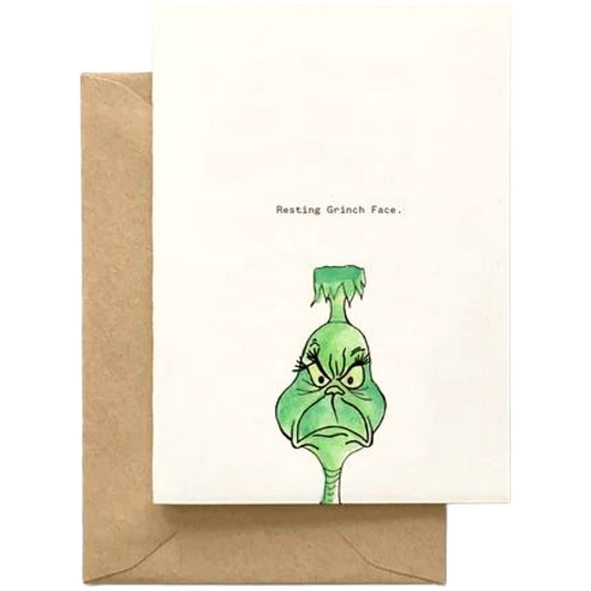 Resting Grinch Face- Holiday Card