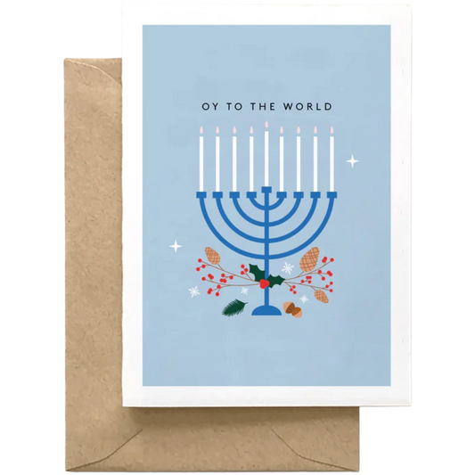 Oy To The World - Hanukkah Holiday Card