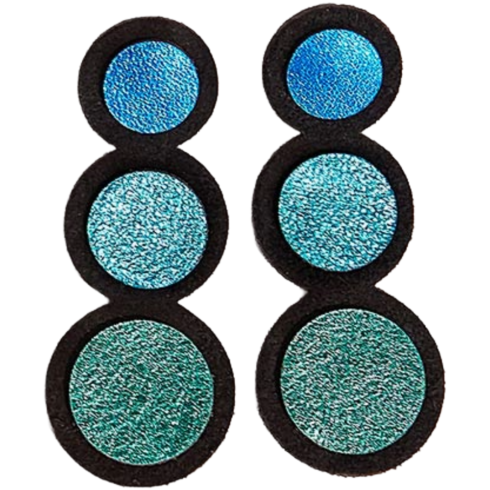 Cool Color Round Rainbow Earrings