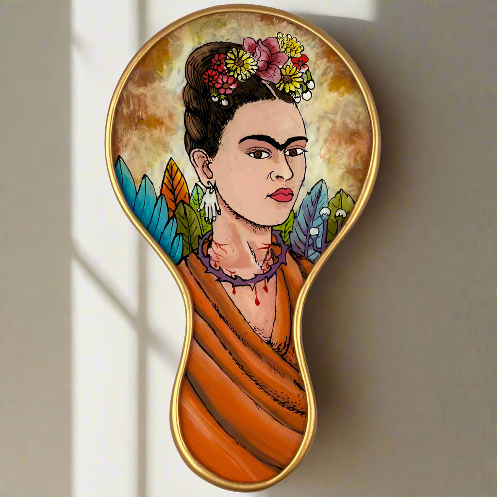 Hand-Painted Frida Kahlo Hand Mirrors