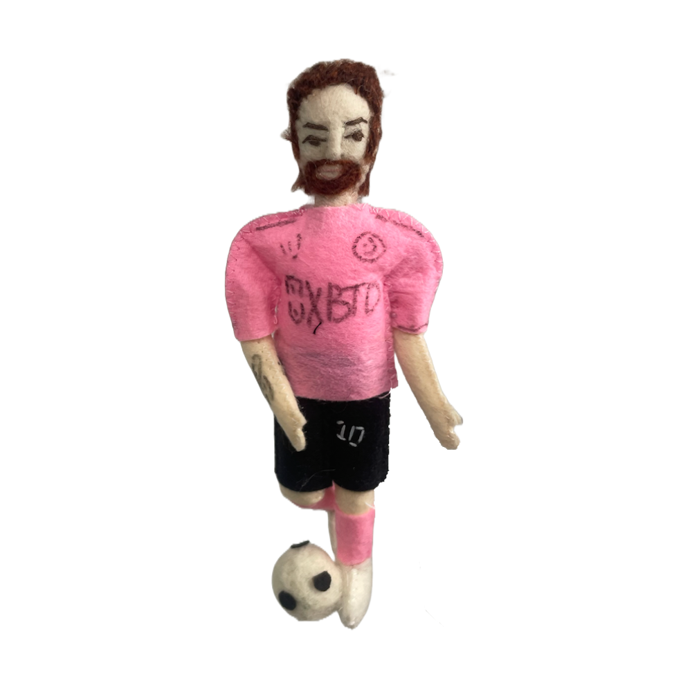Felted Wool Ornamnet: Lionel Messi